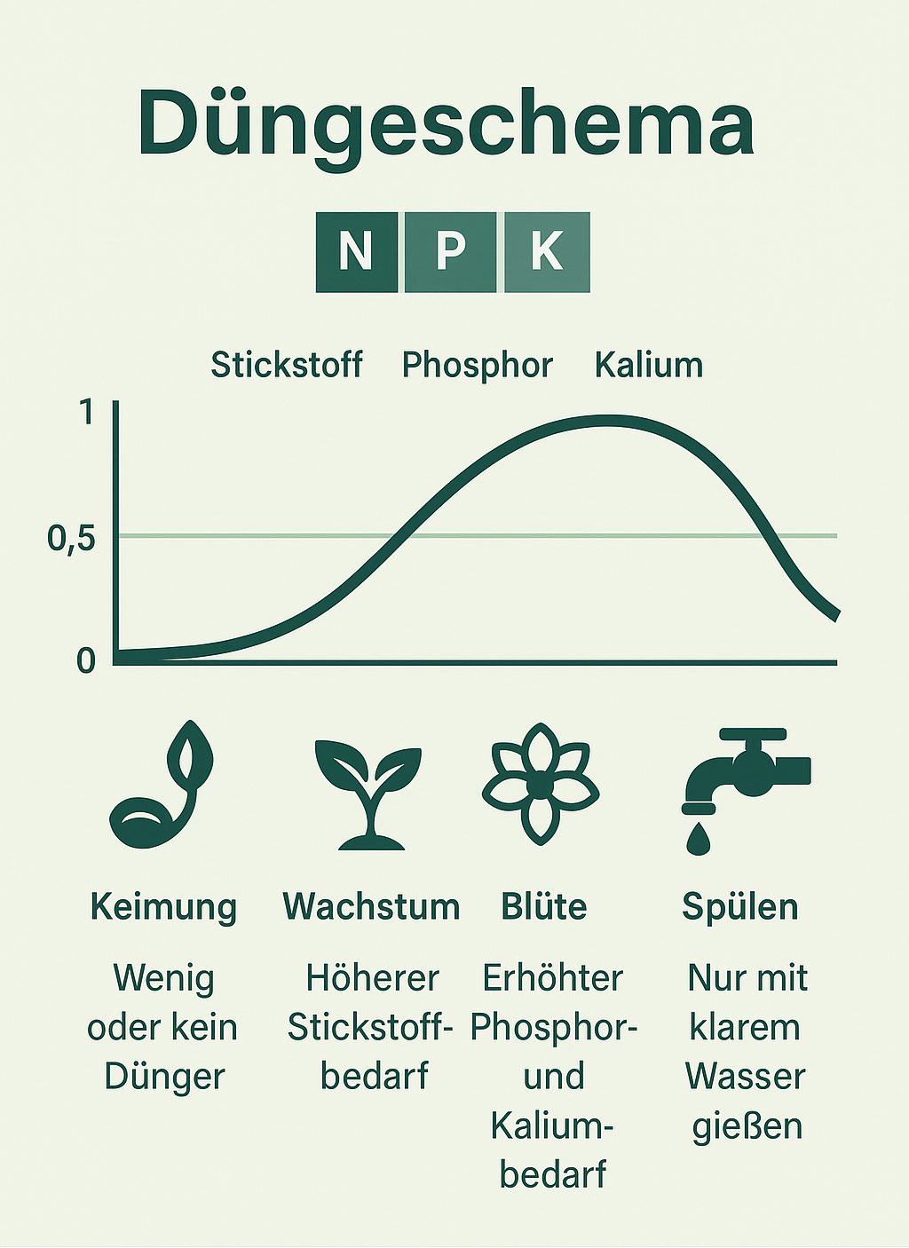 Düngeschema einfach erklärt – so wachsen deine Pflanzen kräftig und gesund