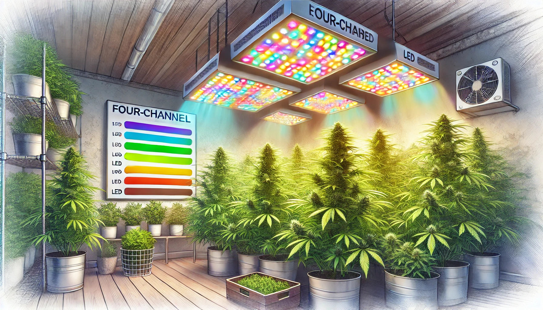 Vorteile von Vier-Kanal-LED-Grow-Lichtern