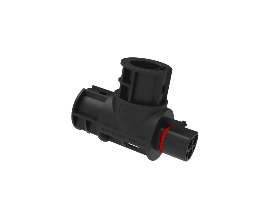 T-Verbinder mit BC01-Anschlüssen – Parallelbetrieb von Micro-Invertern nach VDE-Standards