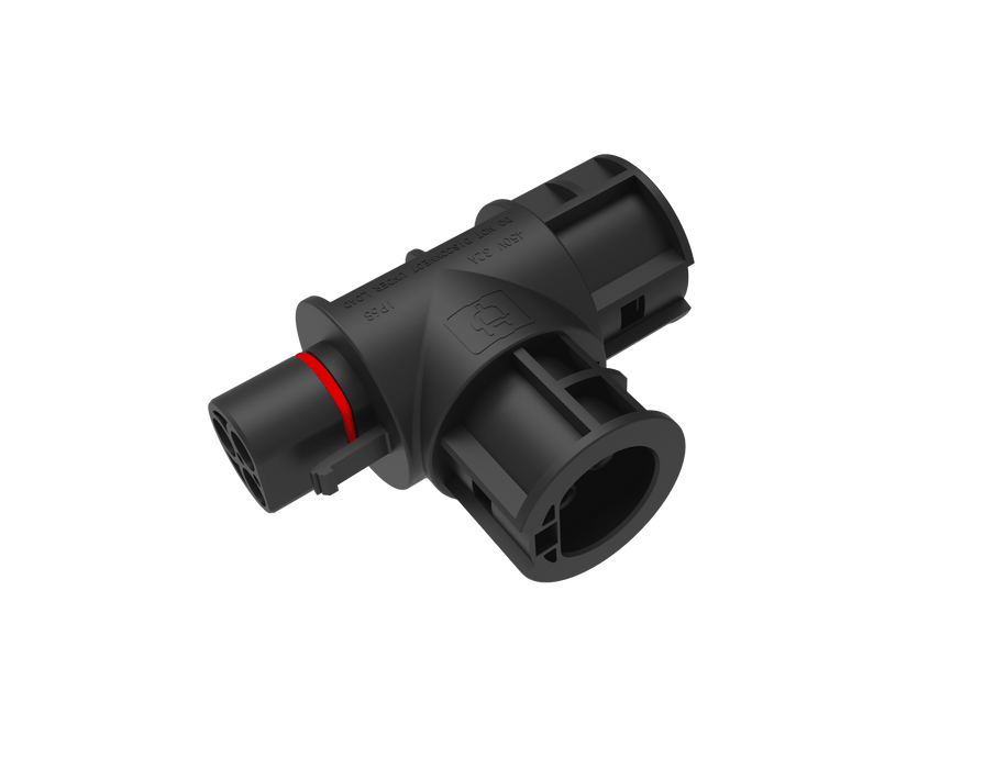 T-Verbinder mit BC01-Anschlüssen – Parallelbetrieb von Micro-Invertern nach VDE-Standards