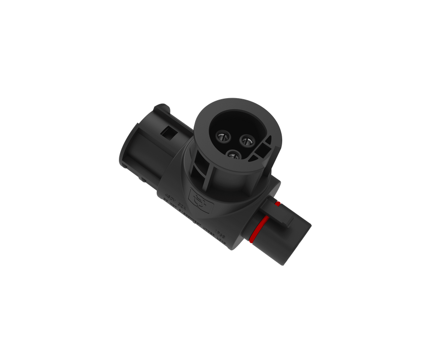 T-Verbinder mit BC01-Anschlüssen – Parallelbetrieb von Micro-Invertern nach VDE-Standards