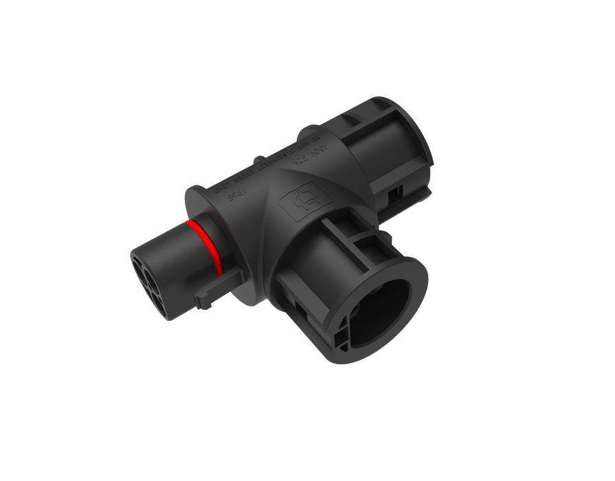 T-Verbinder mit BC01-Anschlüssen – Parallelbetrieb von Micro-Invertern nach VDE-Standards